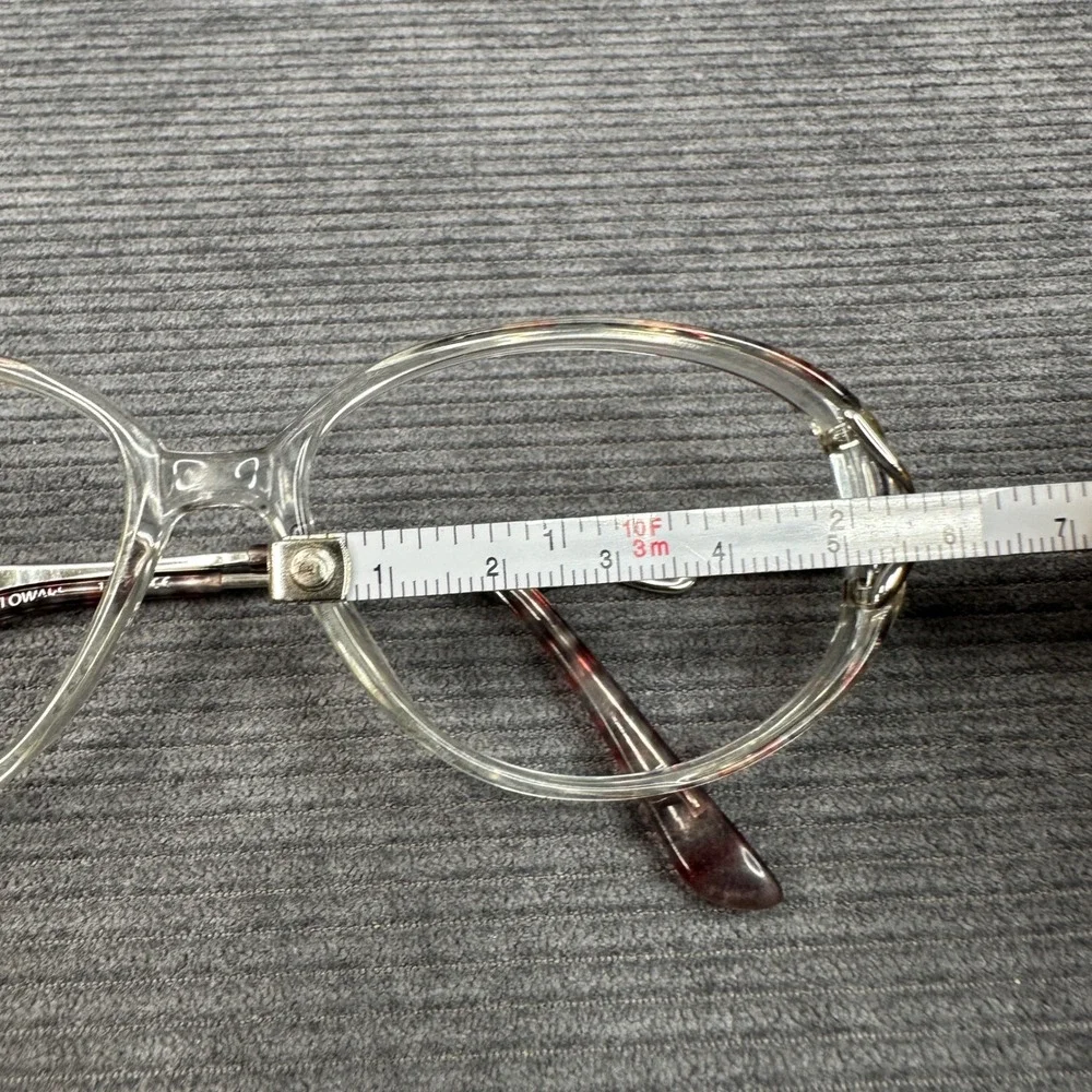 Zyloware Vintage Clear Cat Eye Eyeglasses Silver Metal Tortoise Temples 144